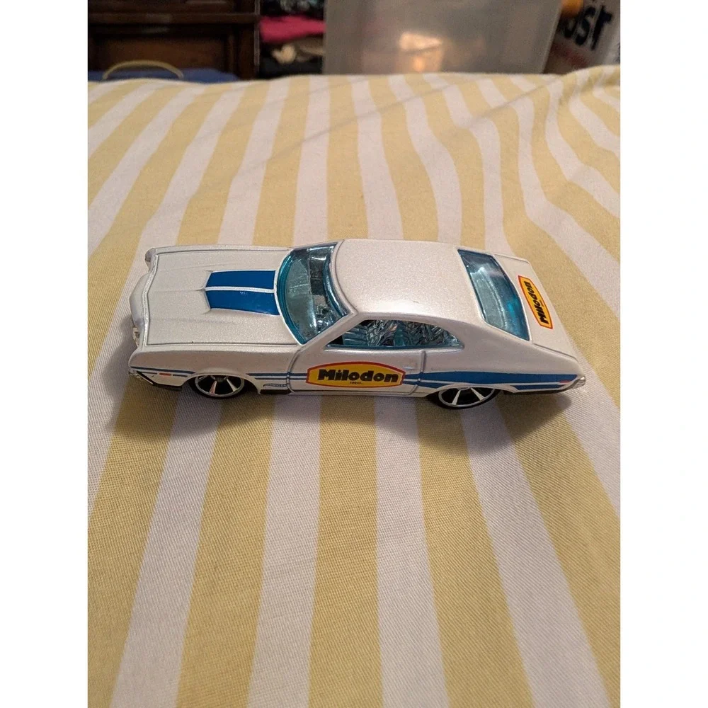 Hot Wheels Mattel 72 Ford Gran Torino Sport Milodon Inc White 1:64 Die Cast